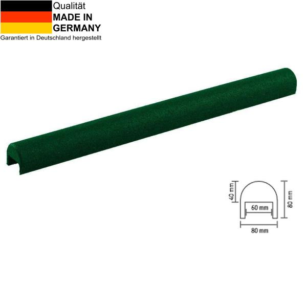 Curb cap 60 green for 6 cm concrete curbstones